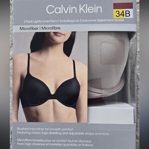 4 Bras Calvin Klein Lightly Lined 2 Microfiber Bra 2 Sets